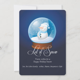 Carte Snowman Globe