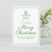 Carte Snowman Greeting Christmas Card (Debout devant)