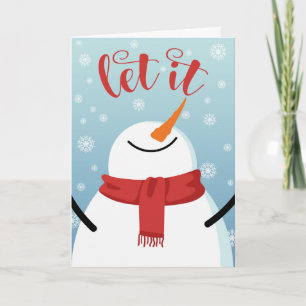 Carte Snowman laisse neiger
