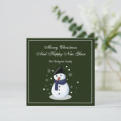 Carte Snowman Merry Christmass (Debout devant)