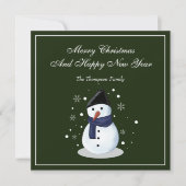 Carte Snowman Merry Christmass (Devant)