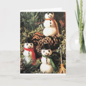 CARTE **SNOWMAN** NOËL ARBRE VOUS SOUHAITE !** (Devant)