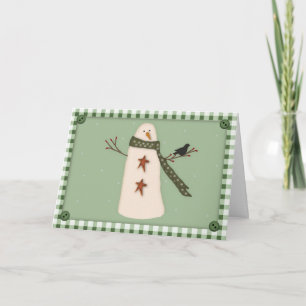 Carte Snowman primitive