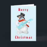 Carte Snowman Rock Music Guitariste Funny Christmas Card<br><div class="desc">Snowman Rock Music Guitariste Funny Christmas Cards - MIGNED Peinture - Personnalisable - ou Choisissez / ajoutez votre couleur / ou texte de carte !</div>