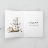 Carte Snowman sur Ski Noël (Intérieur)