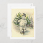 Carte Snowman vintage (Devant / Derrière)