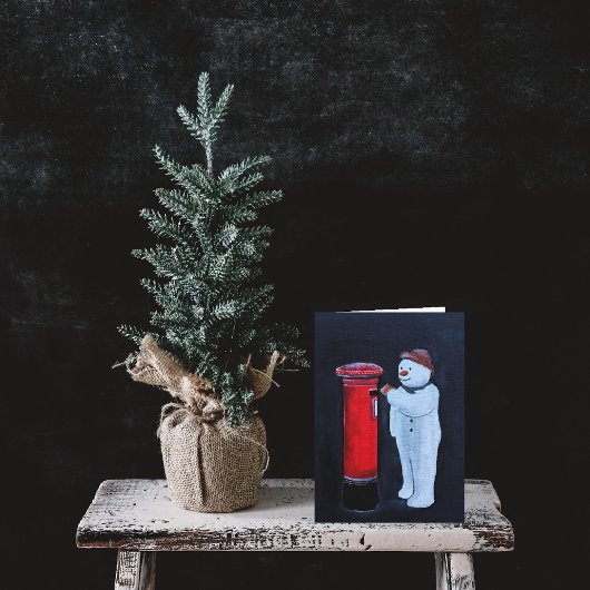 Carte Snowman's Letter to Santa Painting by Alfred Fox