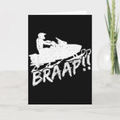 Carte Snowmobile Braap Funny Motor Sled Snowmobiling  (Devant)