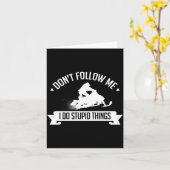 Carte Snowmobile Don't Follow Me I Do Stud Things - Sled (Fleur jaune)