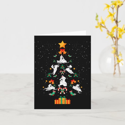 Carte Snowmobile Snowmobiling Christmas Tree Xmas  (Fleur jaune)