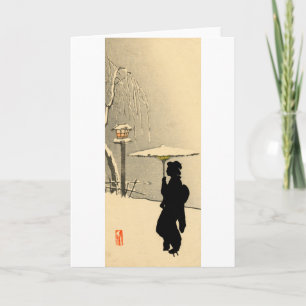 Carte Snowscape et japonais Geisha no.2