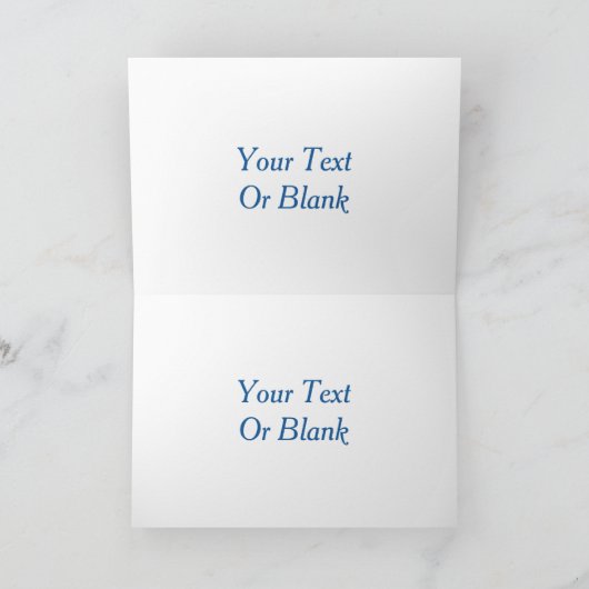 Carte Snowy Blue Trees - Fröhliche Weihnachten (Intérieur)