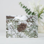 Carte Snowy Pine Cone I (Debout devant)