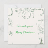 Carte Snowy Pines & Peace (Devant)