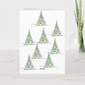 Carte Snowy Pines & Peace (Dos)