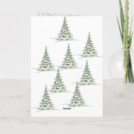 Carte Snowy Pines & Peace (Dos)