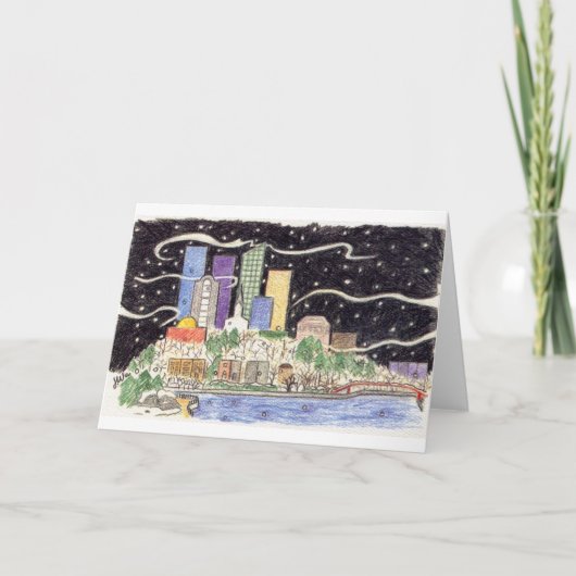 Carte Snowy Skyline (Devant)