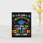 Carte So Long Kindergarten Graduation 1ère année Enfants (Fleur jaune)