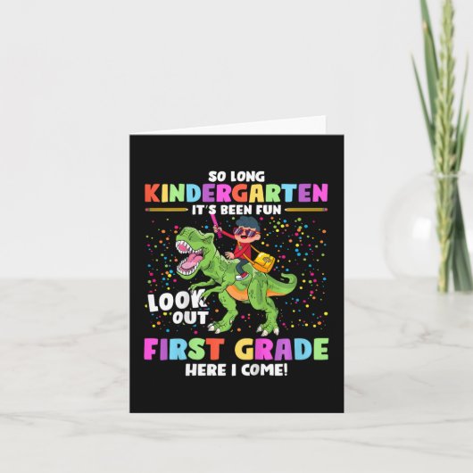 Carte So Long Kindergarten Graduation Cl 2023 Dinosaur K (Devant)