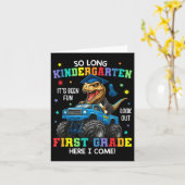 Carte So Long Kindergarten Graduation Cl 2025 Dinosaur K (Fleur jaune)