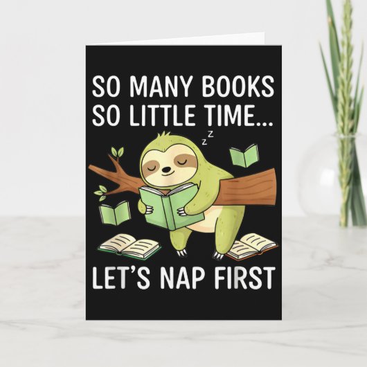 Carte So Many Books Little Time Nap First Sloth (Devant)