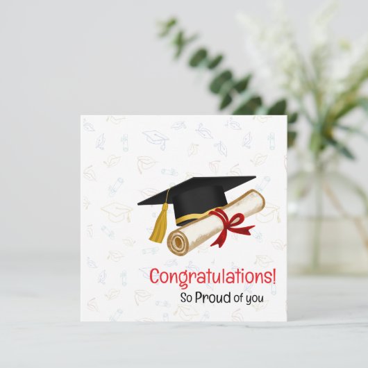 Carte So Proud of You Graduation Congratulations (Debout devant)