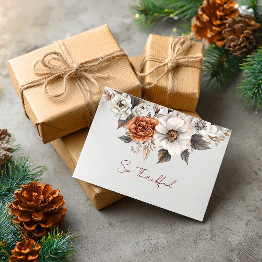 Carte So Thankful Soft Autumn Blooms Card