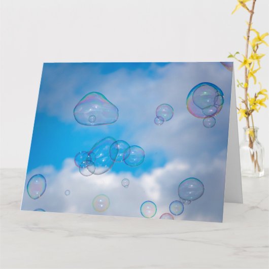 Carte Soap bubbles (Fleur jaune)