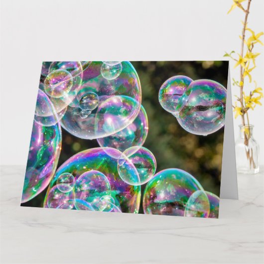 Carte Soap bubbles (Fleur jaune)