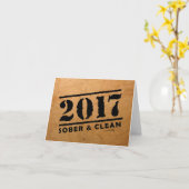 Carte Sober & Clean 2017 (cadeaux de récupération/sans d (Fleur jaune)