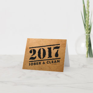 Carte Sober & Clean 2017 (cadeaux de récupération/sans d