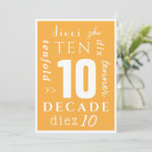 Carte Sobre 10 ans (Debout devant)
