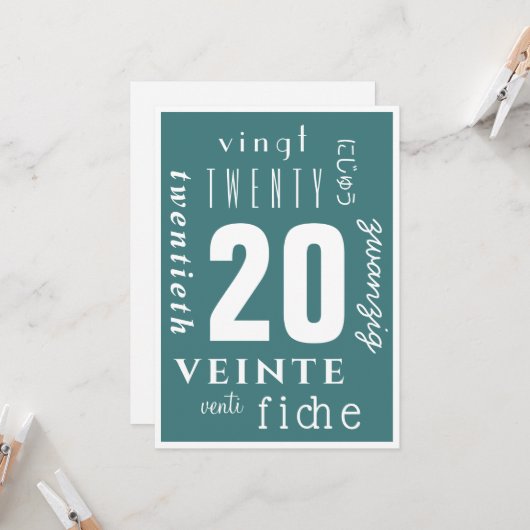 Carte Sobre 20 ans (Devant/Arrière en situation)