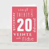 Carte Sobre 20 ans (Devant)