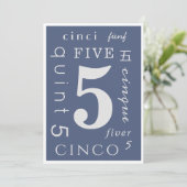 Carte Sobre de cinq ans (Debout devant)