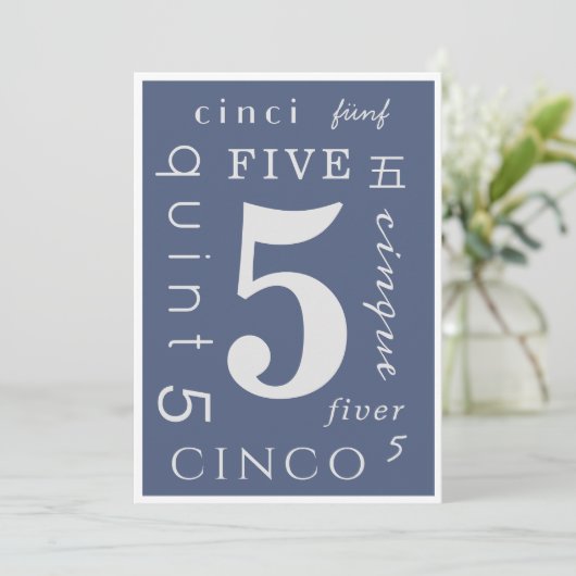 Carte Sobre de cinq ans (Debout devant)