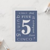 Carte Sobre de cinq ans (Devant/Arrière en situation)