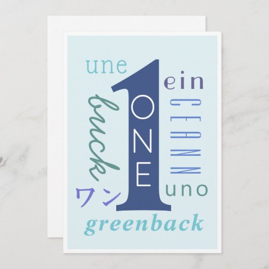 Carte Sobre d'un an (Devant / Derrière)