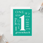 Carte Sobre d'un an (Devant/Arrière en situation)