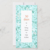 Carte Sobriété Anniversaire Une longue période pour être (Devant)