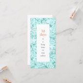 Carte Sobriété Anniversaire Une longue période pour être (Devant/Arrière en situation)