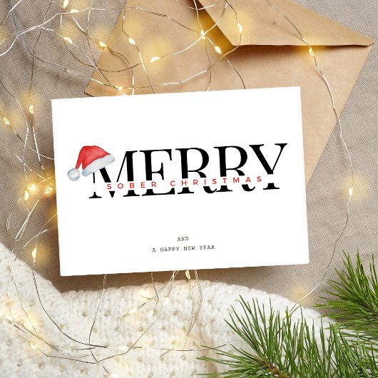 Carte Sobriété minimale Joyeux Noël Sobre