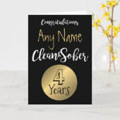 Carte Sobriety 12 étape sobre anniversaire anniver (Fleur jaune)