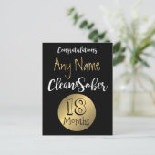 Carte Sobriety 12 étape sobre anniversaire anniver (Debout devant)