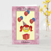 Carte sobrina de Feliz Cumpleaños (Fleur jaune)