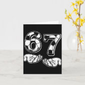 Carte Soccer 67 Six Seven 6 7 Funny Gen Alpha Meme Drip (Fleur jaune)