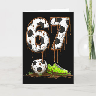 Carte Soccer 67 Six Seven Meme Boys Teens Kids Gen Alpha