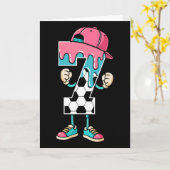 Carte Soccer 7 Year Old Ice Cream Drip Youth 7th Birthda (Fleur jaune)