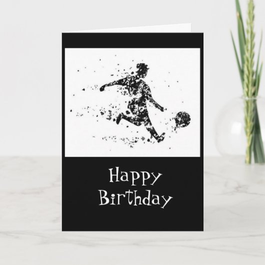 Carte Soccer amusant Chocolat Anniversaire Gâteau Calori (Devant)