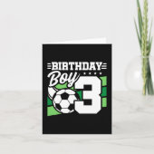 Carte Soccer Anniversaire - Garçon de 3 ans - 3ème anniv (Devant)